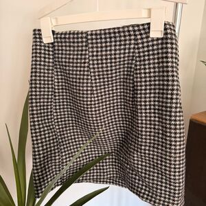 & Other Stories Houndstooth Skirt
